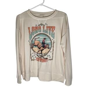 NWT AVERY Long live cowboys long sleeve shirt size medium